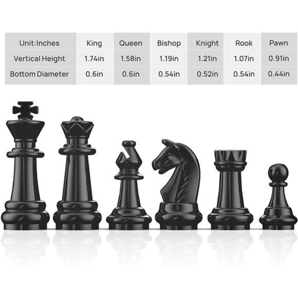 Chess Sets Travel Board Games: Magnetic Folding Chess Board with Instructions - Picture 2 of 6
